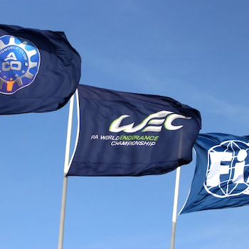 Die Flaggen von FIA, ACO und WEC