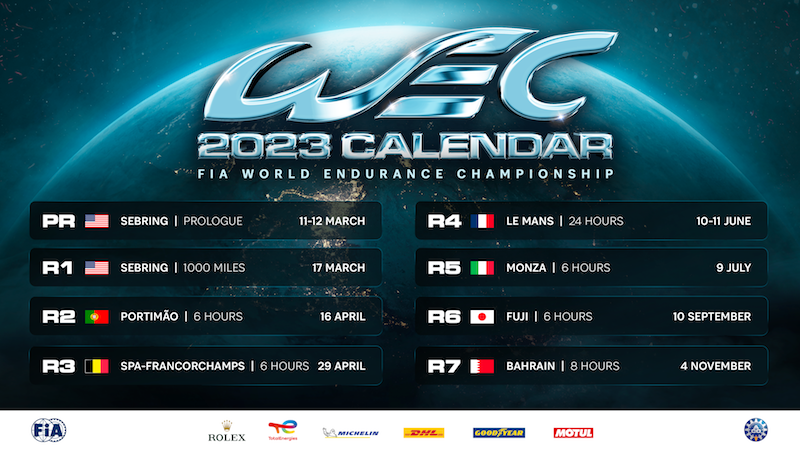 Der WEC-Kalender 2023